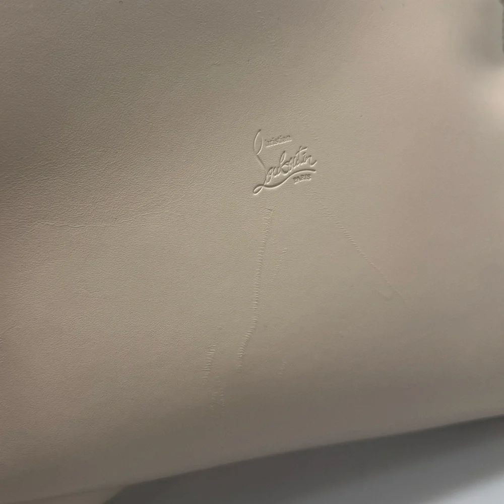 Christian Louboutin Loubitwist Shoulder Bag Leather Leche Beige Gold - Picture 4 of 10